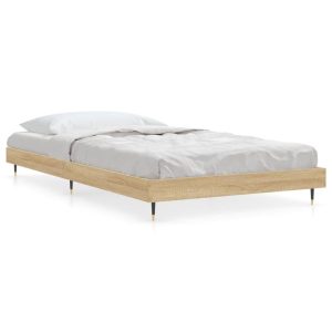 Łóżko Drewniane Rama Łóżka Sofa Brązowe Do Sypialni Pokoju 100×200 cm 721587