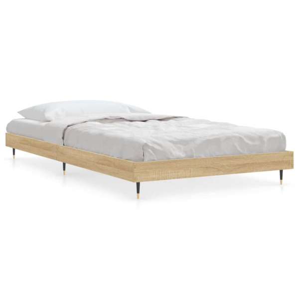 Łóżko Drewniane Rama Łóżka Sofa Brązowe Do Sypialni Pokoju 100x200 cm 721587