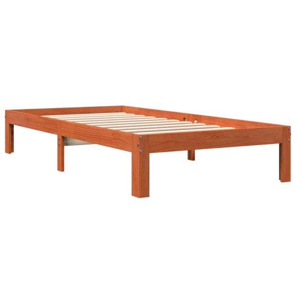 Łóżko Drewniane Rama Łóżka Sofa Brązowe Do Sypialni Pokoju 100x200 cm 721873