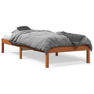 Łóżko Drewniane Rama Łóżka Sofa Brązowe Do Sypialni Pokoju 100×200 cm 722327 Łóżko Drewniane Rama Łóżka Sofa Brązowe Do Sypialni Pokoju 100×200 cm 722327