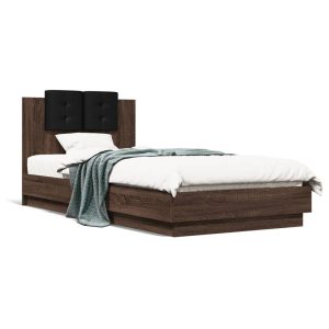 Łóżko Drewniane Rama Łóżka Sofa Brązowe Do Sypialni Pokoju 100×200 cm 724541 Łóżko Drewniane Rama Łóżka Sofa Brązowe Do Sypialni Pokoju 100×200 cm 724541