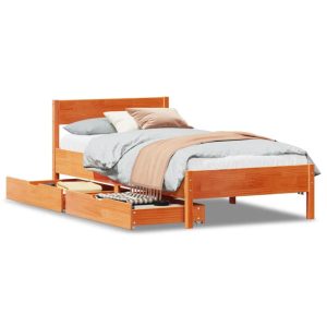 Łóżko Drewniane Rama Łóżka Sofa Brązowe Do Sypialni Pokoju 100×200 cm 724624 Łóżko Drewniane Rama Łóżka Sofa Brązowe Do Sypialni Pokoju 100×200 cm 724624