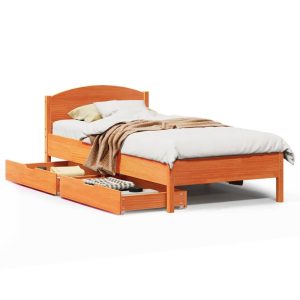Łóżko Drewniane Rama Łóżka Sofa Brązowe Do Sypialni Pokoju 100×200 cm 724666 Łóżko Drewniane Rama Łóżka Sofa Brązowe Do Sypialni Pokoju 100×200 cm 724666