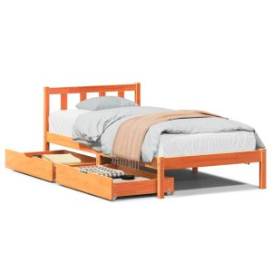 Łóżko Drewniane Rama Łóżka Sofa Brązowe Do Sypialni Pokoju 100×200 cm 728558 Łóżko Drewniane Rama Łóżka Sofa Brązowe Do Sypialni Pokoju 100×200 cm 728558