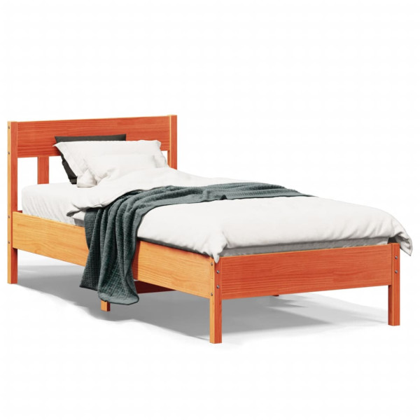 Łóżko Drewniane Rama Łóżka Sofa Brązowe Do Sypialni Pokoju 100x200 cm 728633