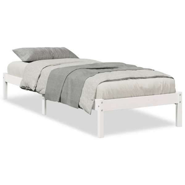 Łóżko Drewniane Rama Łóżka Sofa Brązowe Do Sypialni Pokoju 100x220 cm 723086