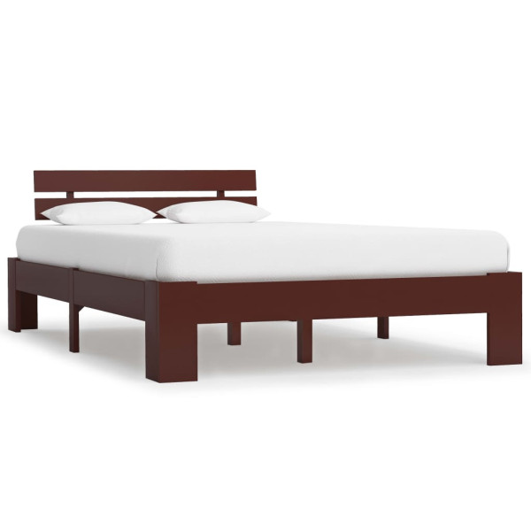 Łóżko Drewniane Rama Łóżka Sofa Brązowe Do Sypialni Pokoju 120 x 200 cm 728534