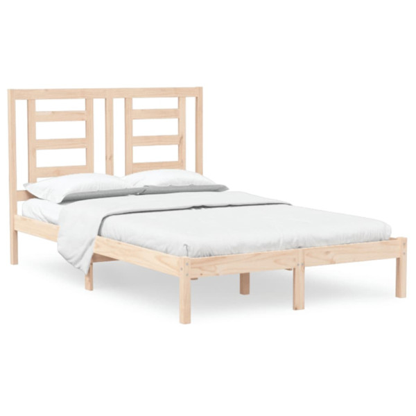 Łóżko Drewniane Rama Łóżka Sofa Brązowe Do Sypialni Pokoju 120x190 cm 478634