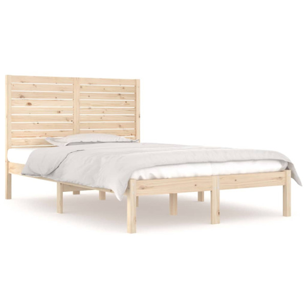 Łóżko Drewniane Rama Łóżka Sofa Brązowe Do Sypialni Pokoju 120x190 cm 480075