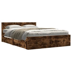Łóżko Drewniane Rama Łóżka Sofa Brązowe Do Sypialni Pokoju 120×190 cm 706080 Łóżko Drewniane Rama Łóżka Sofa Brązowe Do Sypialni Pokoju 120×190 cm 706080