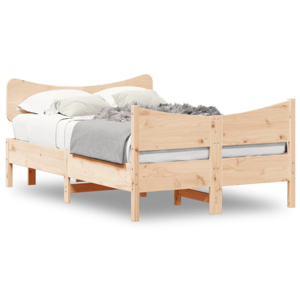 Łóżko Drewniane Rama Łóżka Sofa Brązowe Do Sypialni Pokoju 120x190 cm 720938