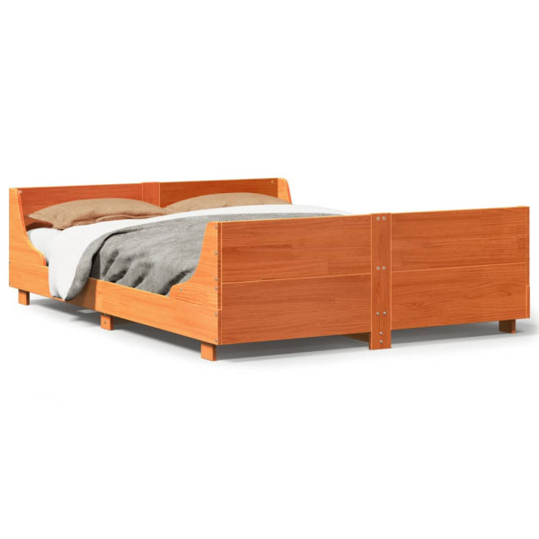 Łóżko Drewniane Rama Łóżka Sofa Brązowe Do Sypialni Pokoju 120x190 cm 721143