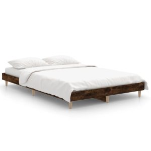 Łóżko Drewniane Rama Łóżka Sofa Brązowe Do Sypialni Pokoju 120×190 cm 721399