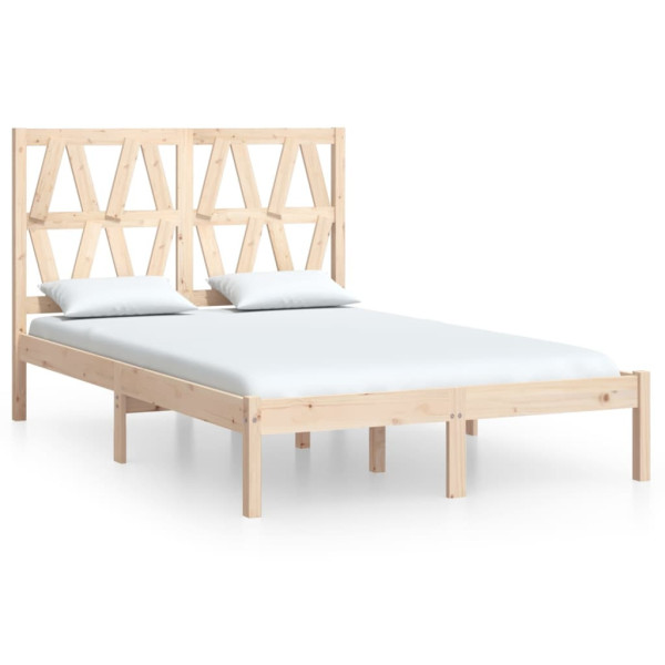 Łóżko Drewniane Rama Łóżka Sofa Brązowe Do Sypialni Pokoju 120x190 cm 477348