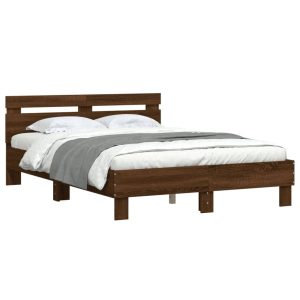 Łóżko Drewniane Rama Łóżka Sofa Brązowe Do Sypialni Pokoju 120×190 cm 723990