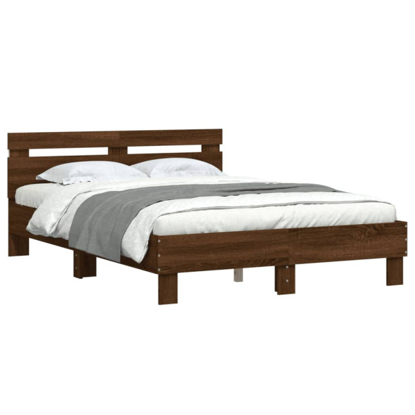 Łóżko Drewniane Rama Łóżka Sofa Brązowe Do Sypialni Pokoju 120x190 cm 723990