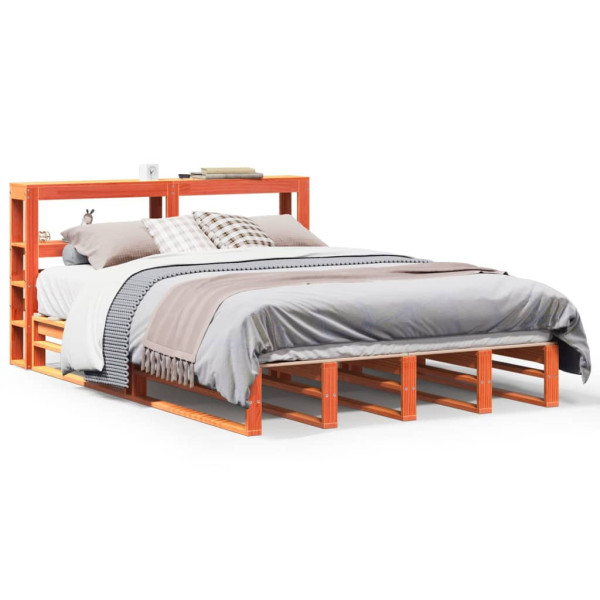 Łóżko Drewniane Rama Łóżka Sofa Brązowe Do Sypialni Pokoju 120x190 cm 728712
