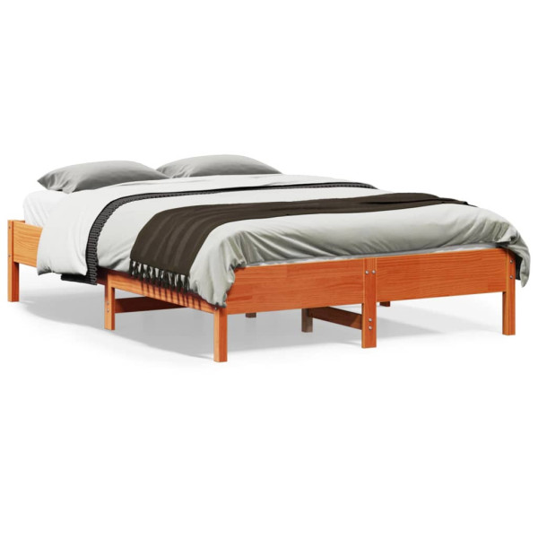 Łóżko Drewniane Rama Łóżka Sofa Brązowe Do Sypialni Pokoju 120x190 cm 728720