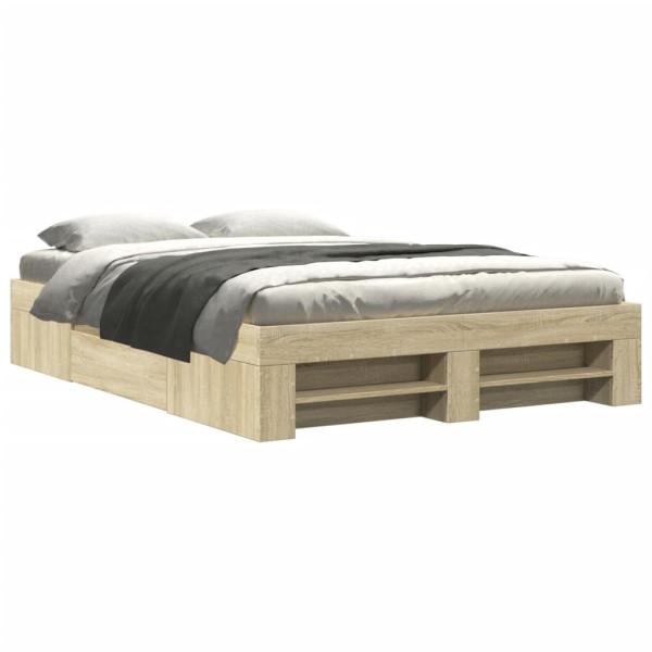 Łóżko Drewniane Rama Łóżka Sofa Brązowe Do Sypialni Pokoju 120x200 cm 706097