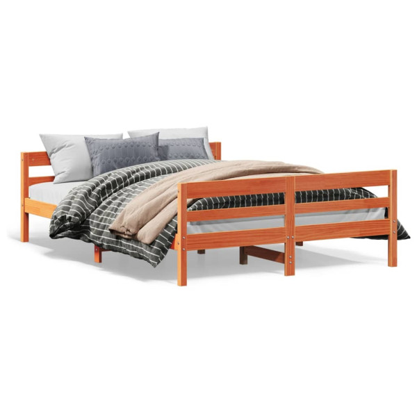 Łóżko Drewniane Rama Łóżka Sofa Brązowe Do Sypialni Pokoju 120x200 cm 721032