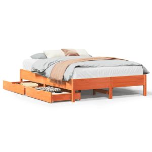 Łóżko Drewniane Rama Łóżka Sofa Brązowe Do Sypialni Pokoju 120×200 cm 721350