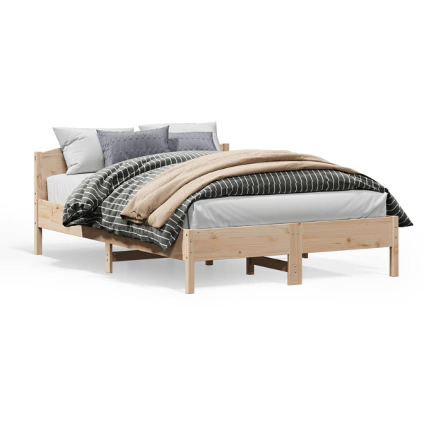 Łóżko Drewniane Rama Łóżka Sofa Brązowe Do Sypialni Pokoju 120x200 cm 475961