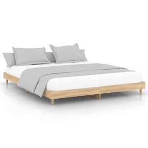 Łóżko Drewniane Rama Łóżka Sofa Brązowe Do Sypialni Pokoju 120×200 cm 721390
