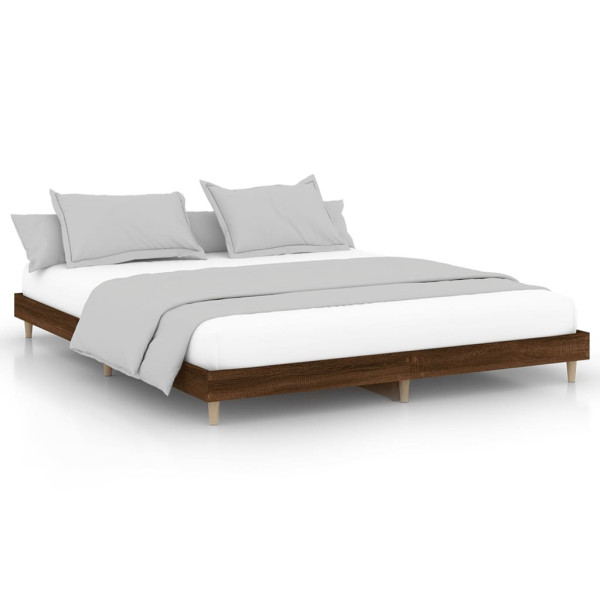 Łóżko Drewniane Rama Łóżka Sofa Brązowe Do Sypialni Pokoju 120x200 cm 721408