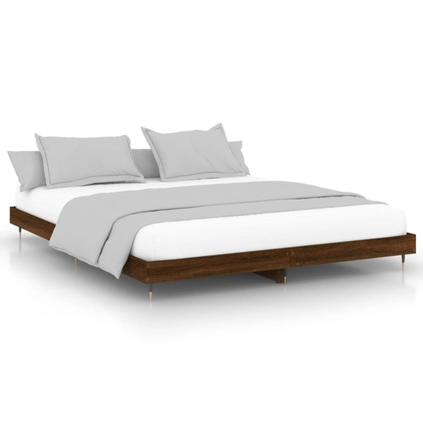 Łóżko Drewniane Rama Łóżka Sofa Brązowe Do Sypialni Pokoju 120x200 cm 721483