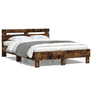 Łóżko Drewniane Rama Łóżka Sofa Brązowe Do Sypialni Pokoju 120×200 cm 721595