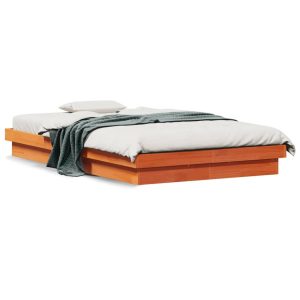 Łóżko Drewniane Rama Łóżka Sofa Brązowe Do Sypialni Pokoju 120×200 cm 721674