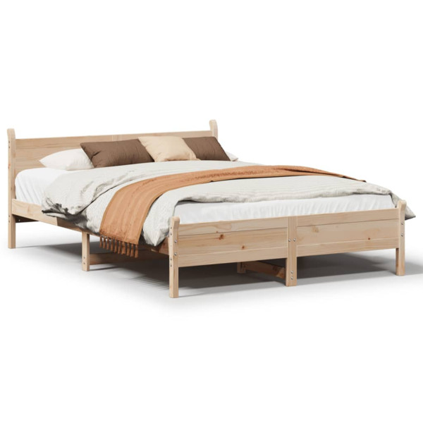 Łóżko Drewniane Rama Łóżka Sofa Brązowe Do Sypialni Pokoju 120x200 cm 477916