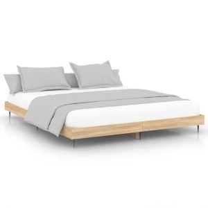 Łóżko Drewniane Rama Łóżka Sofa Brązowe Do Sypialni Pokoju 120×200 cm 721687