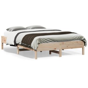 Łóżko Drewniane Rama Łóżka Sofa Brązowe Do Sypialni Pokoju 135×190 cm 476020 Łóżko Drewniane Rama Łóżka Sofa Brązowe Do Sypialni Pokoju 135×190 cm 476020