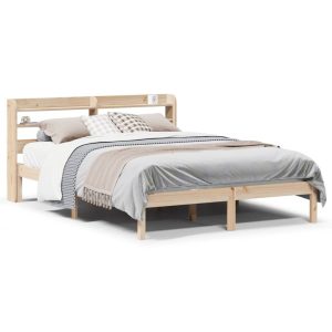 Łóżko Drewniane Rama Łóżka Sofa Brązowe Do Sypialni Pokoju 135×190 cm 704938 Łóżko Drewniane Rama Łóżka Sofa Brązowe Do Sypialni Pokoju 135×190 cm 704938