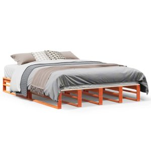 Łóżko Drewniane Rama Łóżka Sofa Brązowe Do Sypialni Pokoju 135×190 cm 720981 Łóżko Drewniane Rama Łóżka Sofa Brązowe Do Sypialni Pokoju 135×190 cm 720981