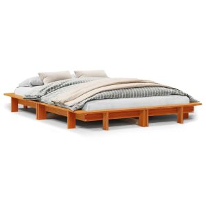 Łóżko Drewniane Rama Łóżka Sofa Brązowe Do Sypialni Pokoju 135×190 cm 721533 Łóżko Drewniane Rama Łóżka Sofa Brązowe Do Sypialni Pokoju 135×190 cm 721533