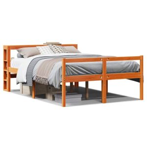 Łóżko Drewniane Rama Łóżka Sofa Brązowe Do Sypialni Pokoju 135×190 cm 721570 Łóżko Drewniane Rama Łóżka Sofa Brązowe Do Sypialni Pokoju 135×190 cm 721570