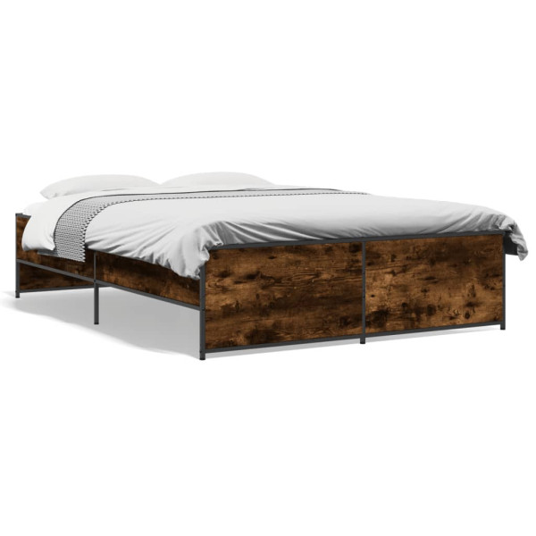Łóżko Drewniane Rama Łóżka Sofa Brązowe Do Sypialni Pokoju 135x190 cm 721706
