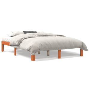 Łóżko Drewniane Rama Łóżka Sofa Brązowe Do Sypialni Pokoju 135×190 cm 721888 Łóżko Drewniane Rama Łóżka Sofa Brązowe Do Sypialni Pokoju 135×190 cm 721888