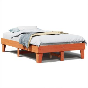 Łóżko Drewniane Rama Łóżka Sofa Brązowe Do Sypialni Pokoju 135×190 cm 722072 Łóżko Drewniane Rama Łóżka Sofa Brązowe Do Sypialni Pokoju 135×190 cm 722072