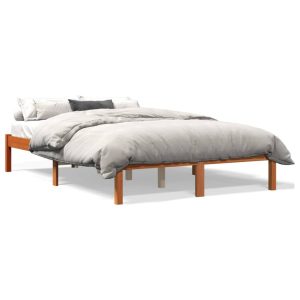 Łóżko Drewniane Rama Łóżka Sofa Brązowe Do Sypialni Pokoju 135×190 cm 722332 Łóżko Drewniane Rama Łóżka Sofa Brązowe Do Sypialni Pokoju 135×190 cm 722332