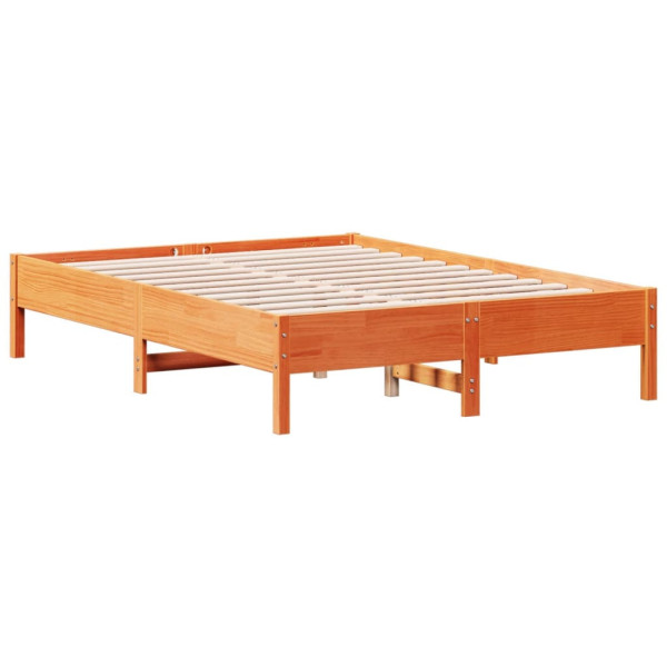 Łóżko Drewniane Rama Łóżka Sofa Brązowe Do Sypialni Pokoju 135x190 cm 728710