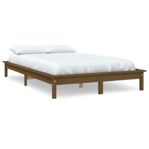 Łóżko Drewniane Rama Łóżka Sofa Brązowe Do Sypialni Pokoju 140×190 cm 479947 Łóżko Drewniane Rama Łóżka Sofa Brązowe Do Sypialni Pokoju 140×190 cm 479947