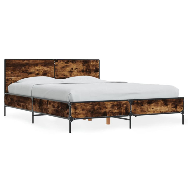 Łóżko Drewniane Rama Łóżka Sofa Brązowe Do Sypialni Pokoju 140x190 cm 705909