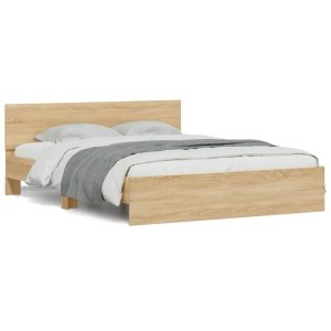 Łóżko Drewniane Rama Łóżka Sofa Brązowe Do Sypialni Pokoju 140×190 cm 720883 Łóżko Drewniane Rama Łóżka Sofa Brązowe Do Sypialni Pokoju 140×190 cm 720883
