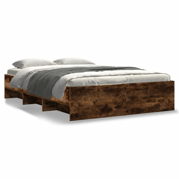 Łóżko Drewniane Rama Łóżka Sofa Brązowe Do Sypialni Pokoju 140x190 cm 721211