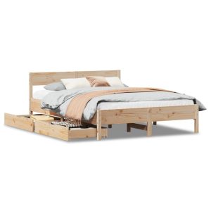 Łóżko Drewniane Rama Łóżka Sofa Brązowe Do Sypialni Pokoju 140×190 cm 476699 Łóżko Drewniane Rama Łóżka Sofa Brązowe Do Sypialni Pokoju 140×190 cm 476699