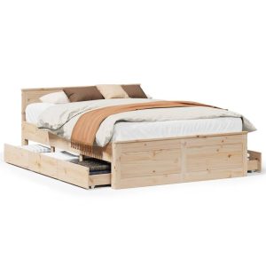 Łóżko Drewniane Rama Łóżka Sofa Brązowe Do Sypialni Pokoju 140×190 cm 476868 Łóżko Drewniane Rama Łóżka Sofa Brązowe Do Sypialni Pokoju 140×190 cm 476868