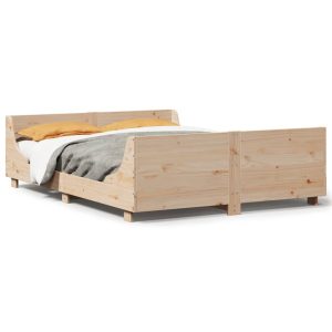 Łóżko Drewniane Rama Łóżka Sofa Brązowe Do Sypialni Pokoju 140×190 cm 478186 Łóżko Drewniane Rama Łóżka Sofa Brązowe Do Sypialni Pokoju 140×190 cm 478186
